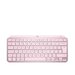 Tastatura Iluminata Bluetooth Logitech MX KEYS Mini Roz, Layout: QWERTY US